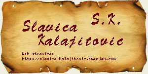 Slavica Kalajitović vizit kartica